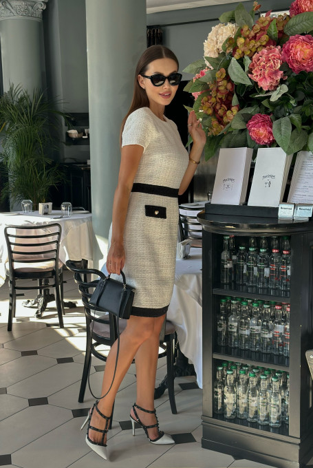 Твидовый костюм с платьем 21-486-1