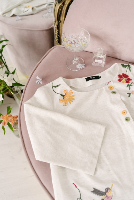 Блузка из льняной ткани 21-538-2