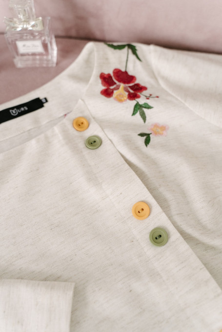 Блузка из льняной ткани 21-538-2