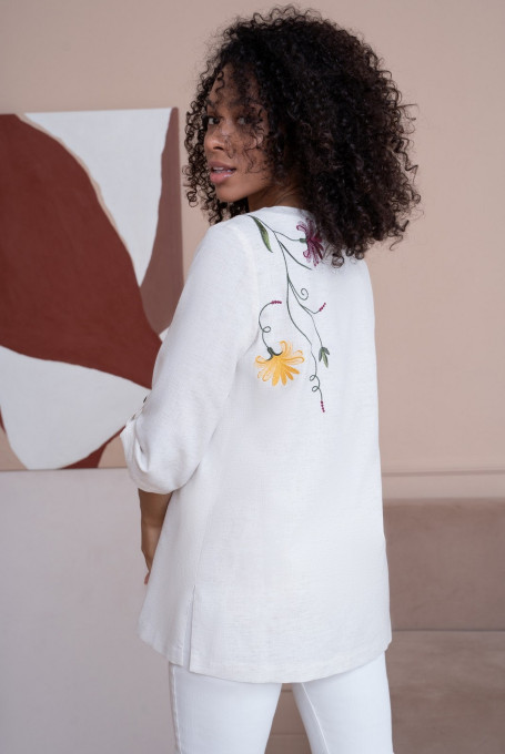 Блузка из льняной ткани 21-538-2