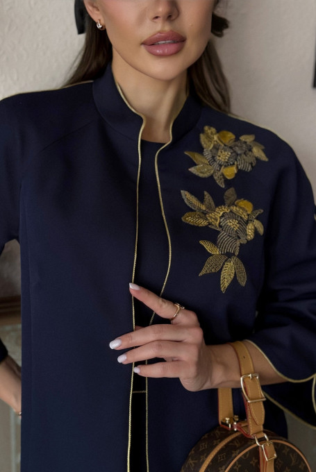 Костюм женский с платьем и вышивкой двойка 21-639-1