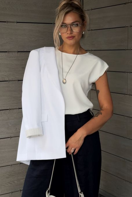 Женский льняной жакет (пиджак) на подкладке 22-990-4