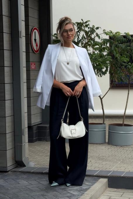 Женский льняной жакет (пиджак) на подкладке 22-990-4