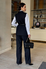 Женский брючный костюм URS с жилетом двойка ЮРС