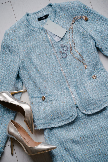 Твидовый костюм с юбкой 23-259-1