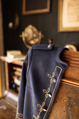 Женский замшевый жакет URS пиджак в гусарском нарядном стиле ЮРС