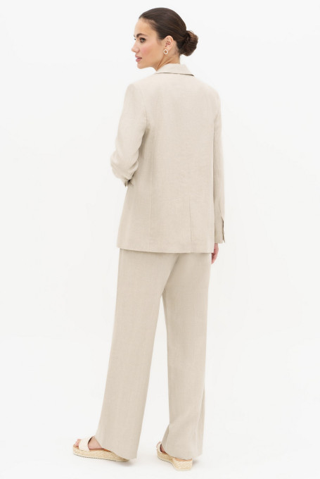 Льняной брючный костюм 24-338-1