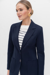 Жакет женский синий приталенный URS трикотажный ЮРС