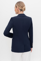 Жакет женский синий приталенный URS трикотажный ЮРС