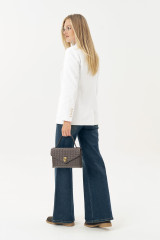 Белый жакет с вышивкой URS / ЮРС