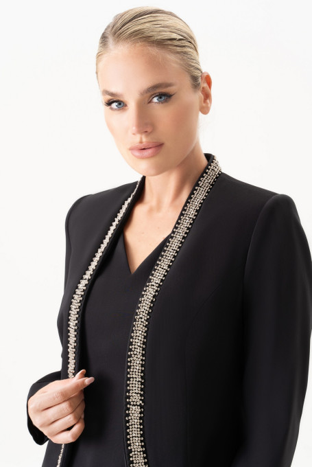 Черный костюм с платьем 24-359-1