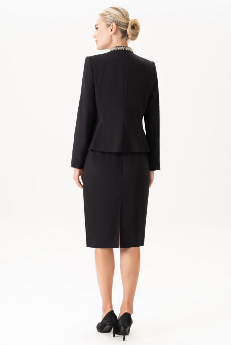 Черный костюм с платьем 24-359-1