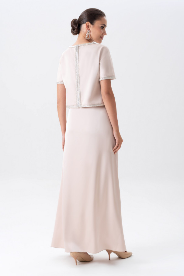 Нарядный женский костюм с длинным платьем URS / ЮРС