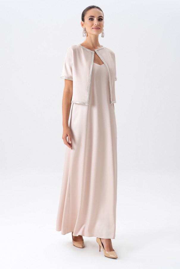 Нарядный женский костюм с длинным платьем URS / ЮРС