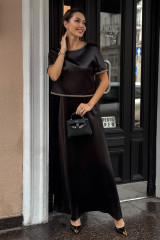 Нарядный черный костюм с платьем URS / ЮРС