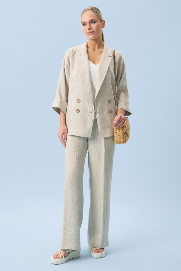 Костюм женский льняной брючный URS ЮРС