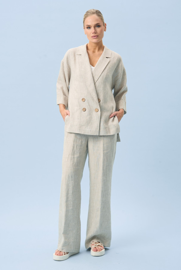 Костюм женский льняной брючный URS ЮРС