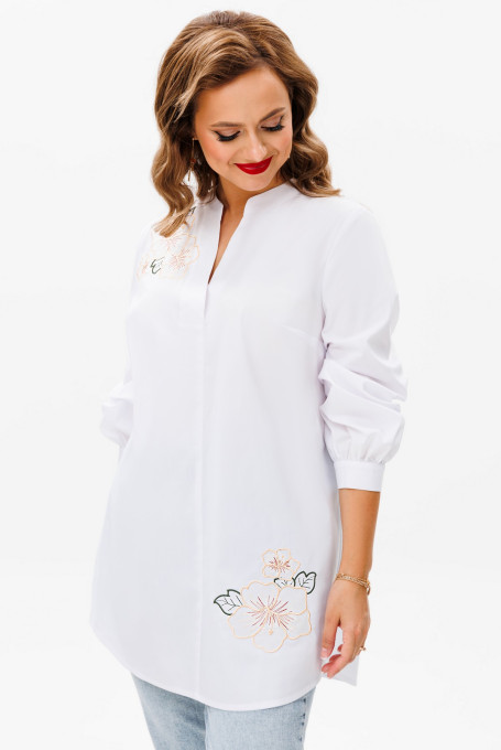 Повседневная блузка с вышивкой 24-394-1