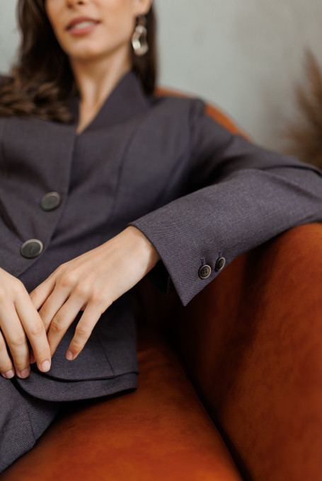 Костюм женский деловой с юбкой, жакет + юбка 24-407-1