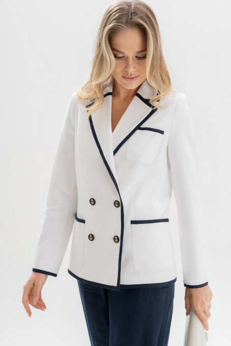 Льняной брючный костюм 24-447-1