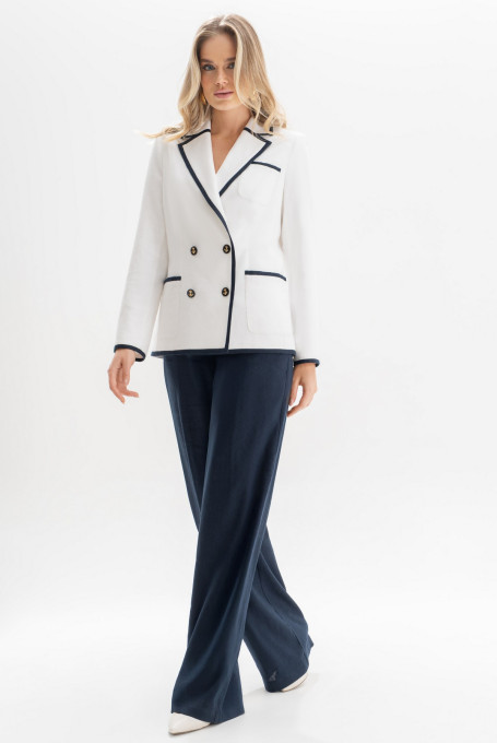 Льняной брючный костюм 24-447-1