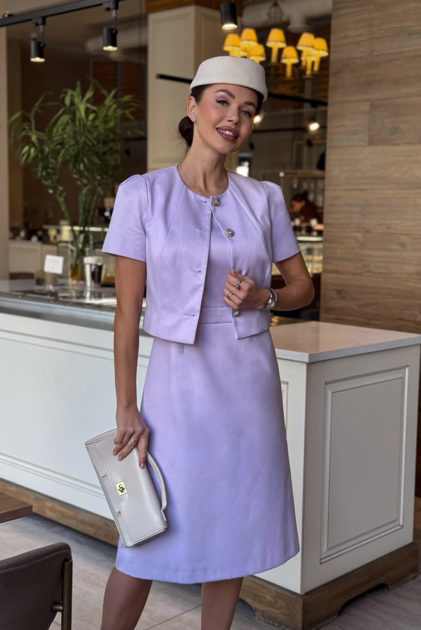 Лавандовый костюм с платьем URS ЮРС