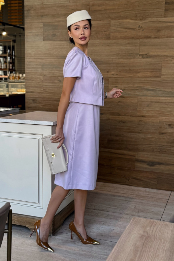 Лавандовый костюм с платьем URS ЮРС