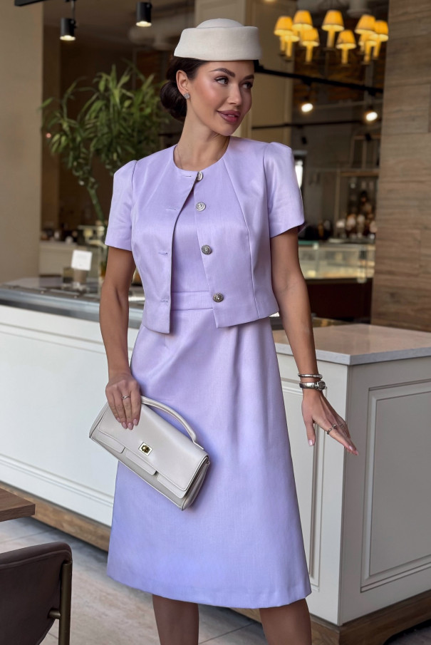 Лавандовый костюм с платьем URS ЮРС