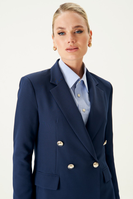Синий классический жакет (пиджак) 24-501-1