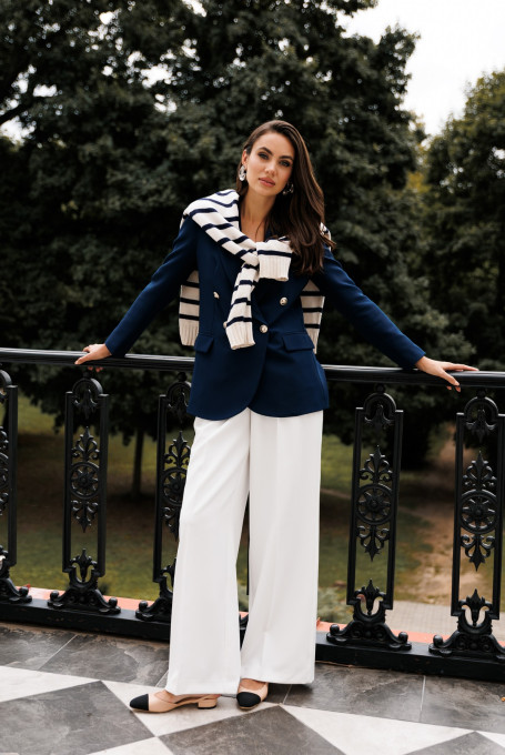 Синий классический жакет (пиджак) 24-501-1