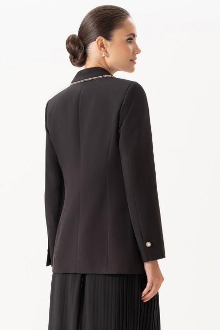 Черный классический жакет (пиджак) 25-509-1