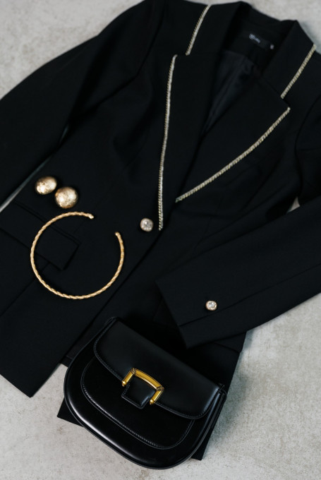 Черный классический жакет (пиджак) 25-509-1