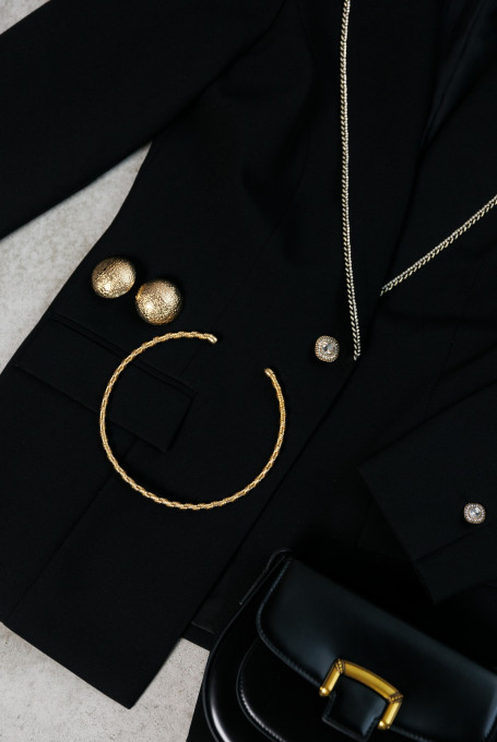 Черный классический жакет (пиджак) 25-509-1