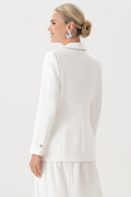 Белый жакет (пиджак) классический 25-509-2