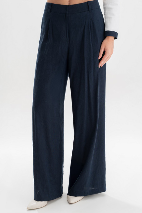 Синие женские брюки 25-547-1 (164-170)