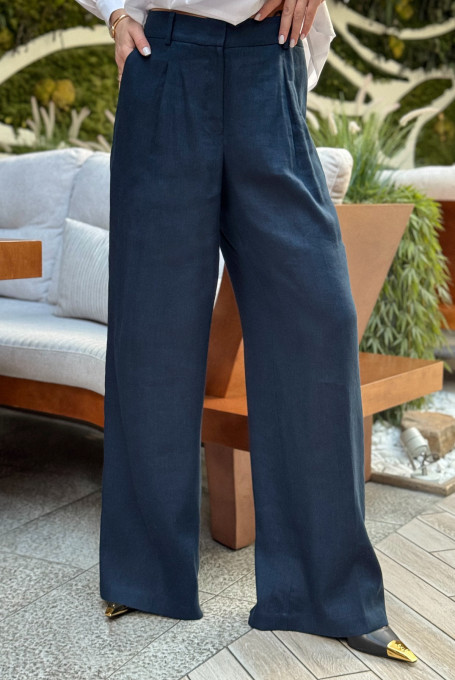 Синие женские брюки 25-547-1 (164-170)