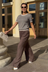 Брюки льняные женские палаццо URS / ЮРС