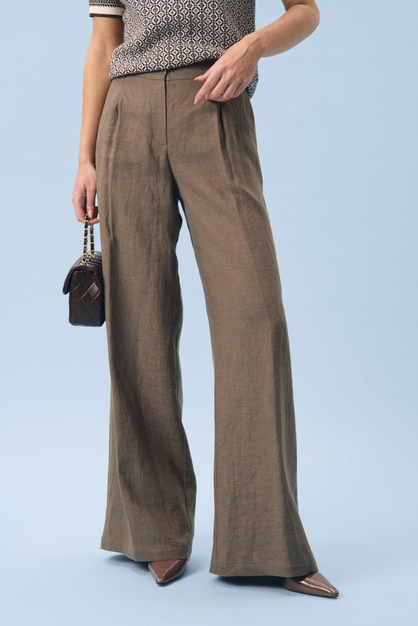 Брюки льняные женские палаццо URS / ЮРС