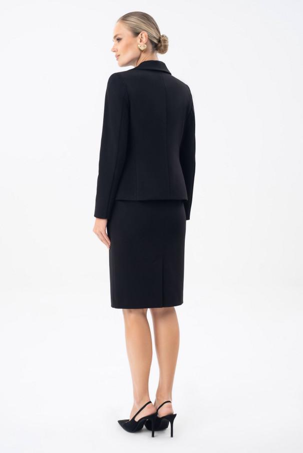 Юбка женская миди карандаш черная URS ЮРС