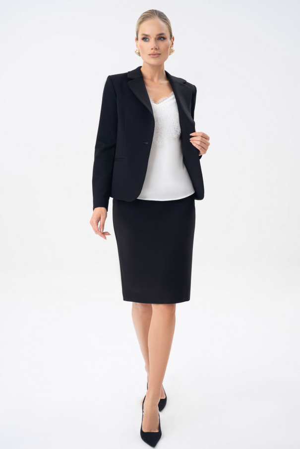 Юбка женская миди карандаш черная URS ЮРС