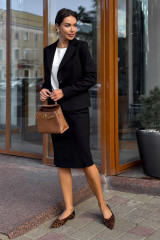 Юбка женская миди карандаш черная URS ЮРС