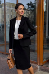 Юбка женская миди карандаш черная URS ЮРС