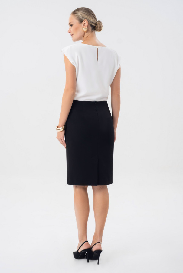 Юбка женская миди карандаш черная URS ЮРС