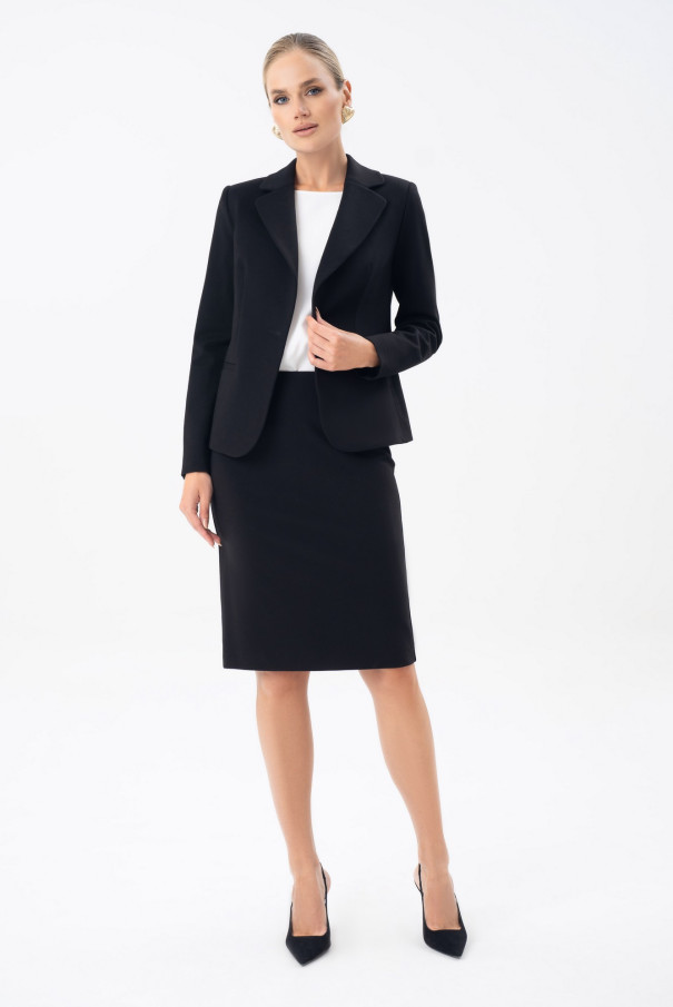 Юбка женская миди карандаш черная URS ЮРС