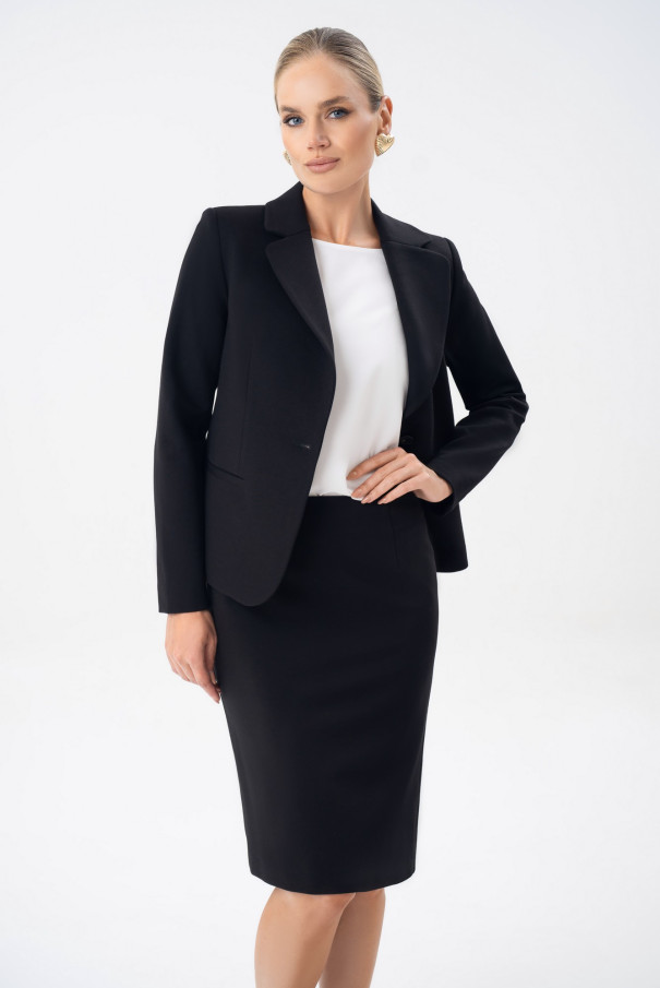 Юбка женская миди карандаш черная URS ЮРС