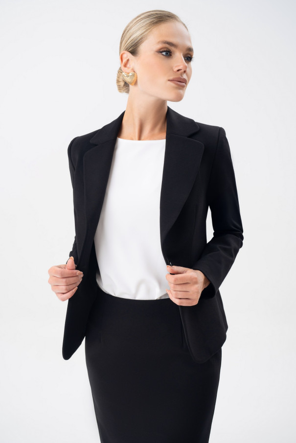 Юбка женская миди карандаш черная URS ЮРС