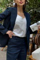 Белый топ с кружевом URS / ЮРС