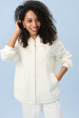 Женский костюм спорт шик URS ЮРС молочный