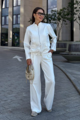 Белый брючный костюм URS в стиле casual ЮРС
