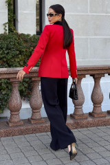 Красный приталенный жакет (пиджак) URS / ЮРС